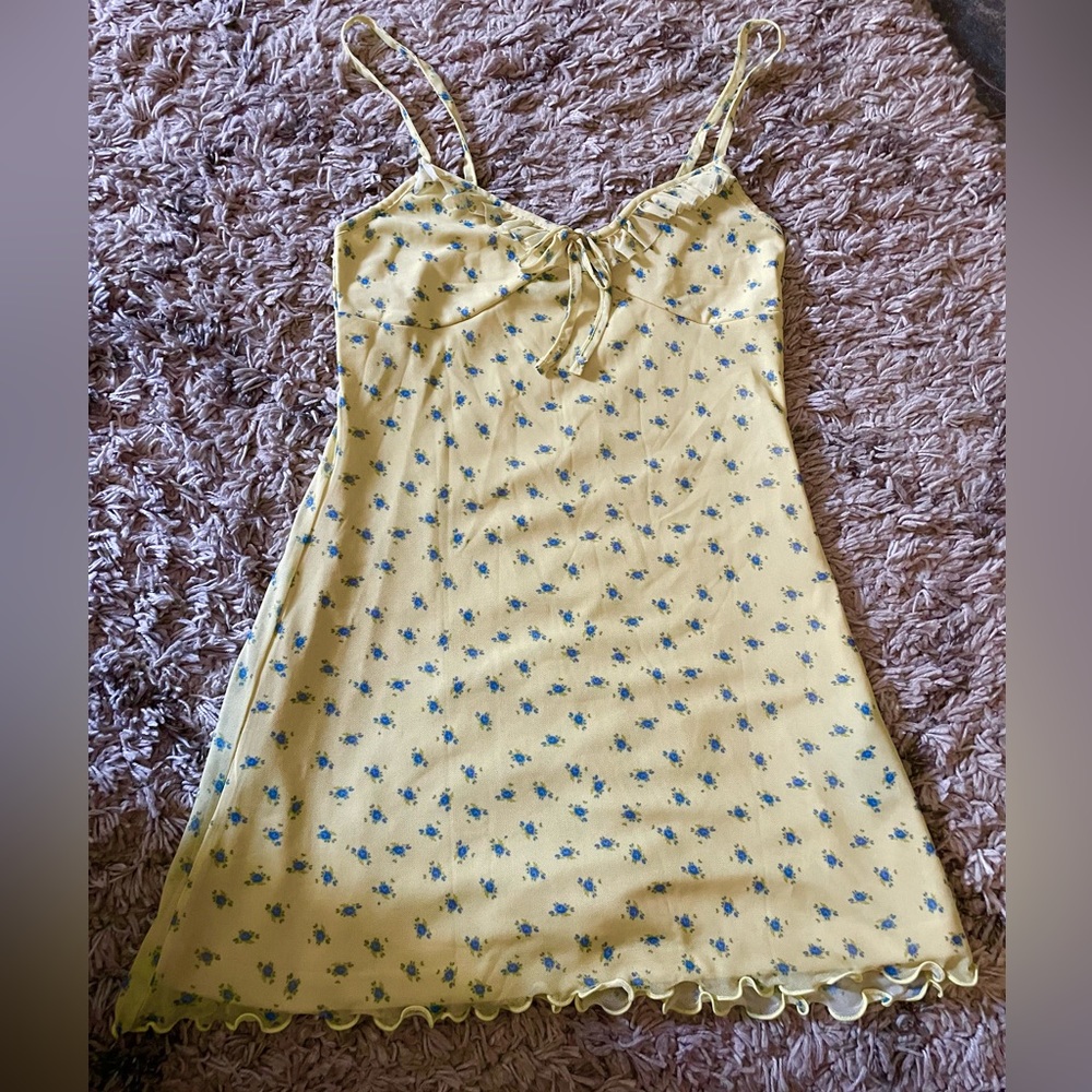 Urban Outfitters Yellow Floral Mini Dress